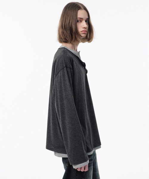 Camphor wood ヘンリーネック tシャツ 2PIECE PACK HENELY-NECK L/S