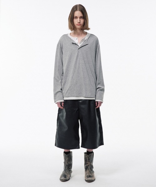 Camphor wood ヘンリーネック tシャツ 2PIECE PACK HENELY-NECK L/S
