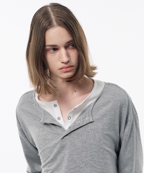 Camphor wood ヘンリーネック tシャツ 2PIECE PACK HENELY-NECK L/S