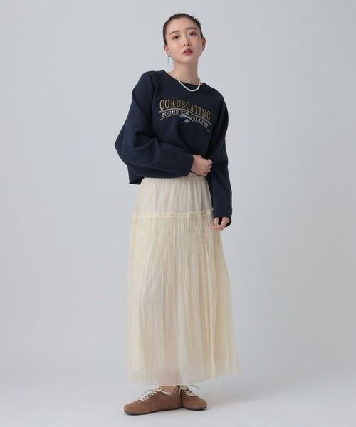 Y's bis LIMI ラップ 刺繍 シアー フレアスカート LEPSIM（レプシィム） スカート シアーギャザーフレアスカート 638293