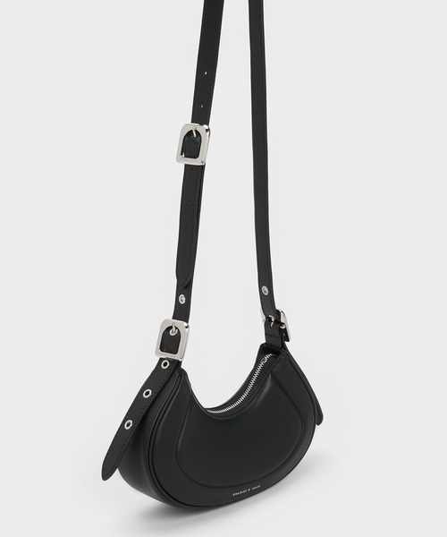 CHARLES & KEITH」 ショルダーバッグ S ブラック レディース 【公式通販】