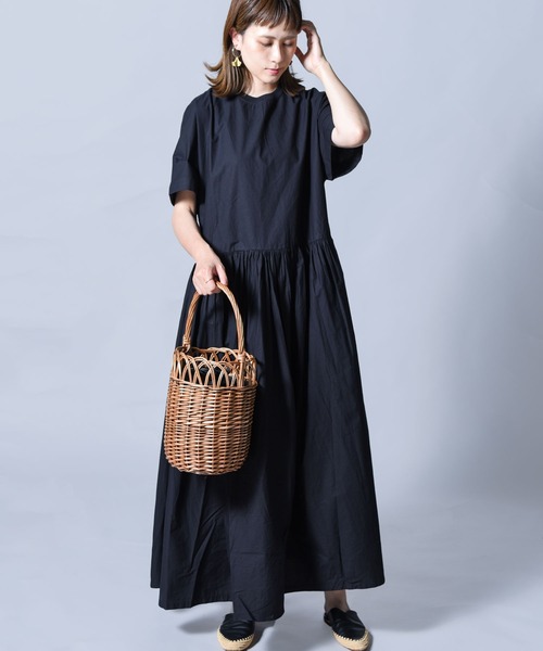 「folka」 半袖ワンピース ONE SIZE サックスブルー レディース_画像7