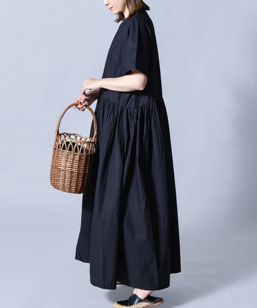 「folka」 半袖ワンピース ONE SIZE サックスブルー レディース_画像8