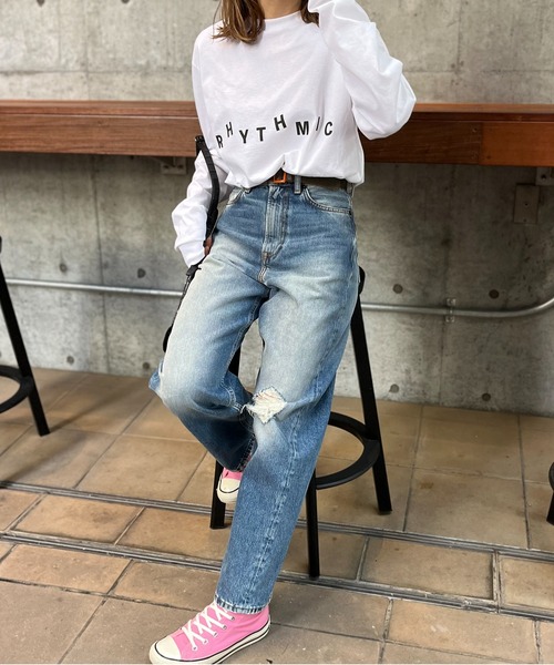 「mi via loca」 長袖カットソー X-LARGE オートミール レディース_画像4