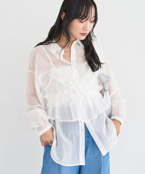 Green Parks（グリーンパークス） ブラウス シャツ 「WEB限定」SET2点