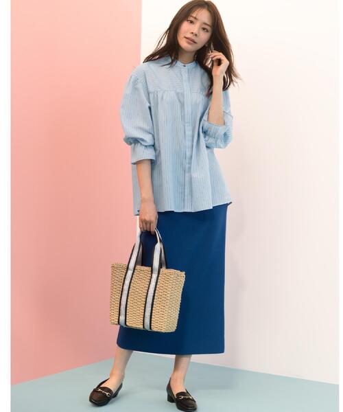 美品　かぐれ　小花ドロストプルオーバー （NAVY）　　定価税込15,400円 grove（グローブ） スカート 「貴島明日香さん着用」洗濯機で洗える