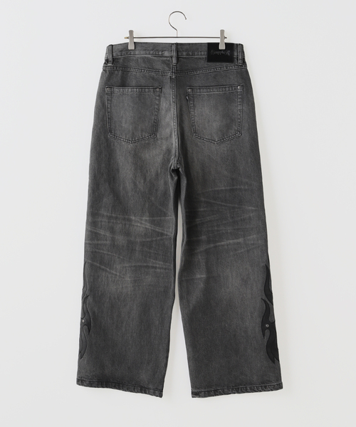 SUPPLIER（サプライヤー） ワイドパンツ ジーンズ Fire Tribal Leather 