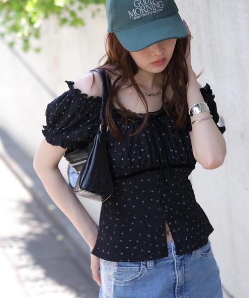 FREE'S MART（フリーズマート） tシャツ フレンチスリーブジャガード