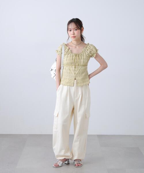 FREE'S MART（フリーズマート） tシャツ フレンチスリーブジャガード