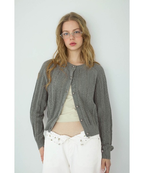 ALEXIA STAM（アリシアスタン） カーディガン Open Work Knit Cardigan