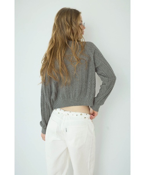 ALEXIA STAM（アリシアスタン） カーディガン Open Work Knit Cardigan