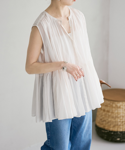 スピック&amp;スパン　ギャザーフレンチブラウス Spick & Span｜HYU ギャザーフレンチブラウス | Rakuten Fashion(楽天