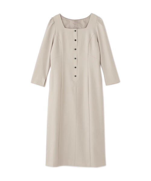 「NATURAL BEAUTY BASIC」 長袖ワンピース MEDIUM ベージュ レディースの画像