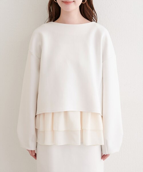 「natural couture」 長袖カットソー FREE グレイッシュベージュ レディース_画像6