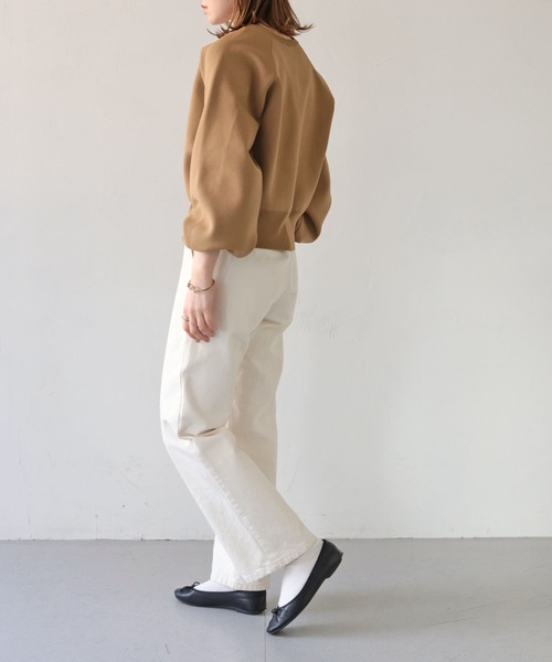 「HER CLOSET」 「SHE MO SHELLY」ニットカーディガン M オフホワイト レディース_画像4
