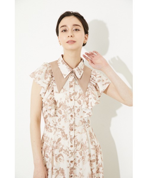 「rienda」 ノースリーブワンピース MEDIUM ベージュ レディース_画像8