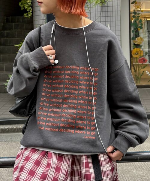 「CIAOPANIC TYPY」 スウェットカットソー MEDIUM チャコールグレー レディース_画像5