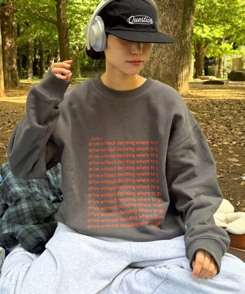 「CIAOPANIC TYPY」 スウェットカットソー MEDIUM チャコールグレー レディース_画像9