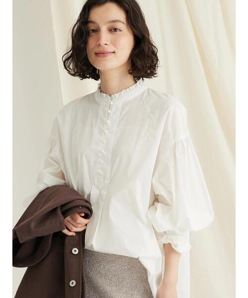 「CRAFT STANDARD BOUTIQUE」 「refined works」7分袖ブラウス FREE カーキ レディース_画像2
