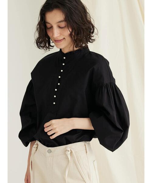 「CRAFT STANDARD BOUTIQUE」 「refined works」7分袖ブラウス FREE カーキ レディース_画像3