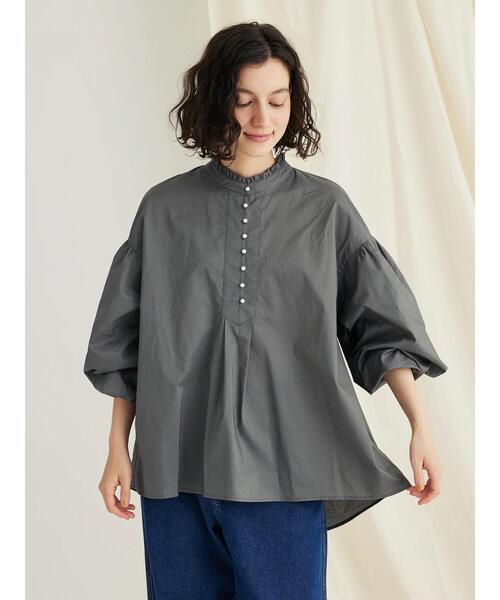 「CRAFT STANDARD BOUTIQUE」 「refined works」7分袖ブラウス FREE カーキ レディース_画像5