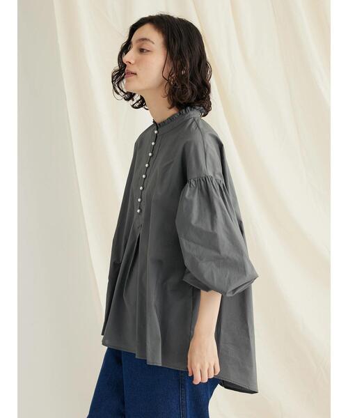 「CRAFT STANDARD BOUTIQUE」 「refined works」7分袖ブラウス FREE カーキ レディース_画像7