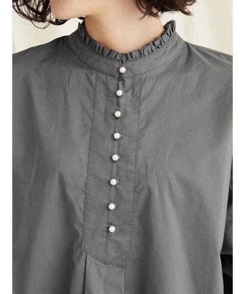 「CRAFT STANDARD BOUTIQUE」 「refined works」7分袖ブラウス FREE カーキ レディース_画像9