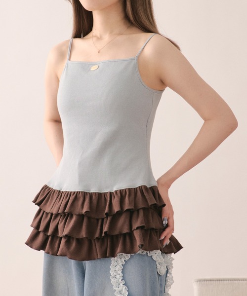 キャミソール many frill camisole / メニーフリルキャミソールの画像