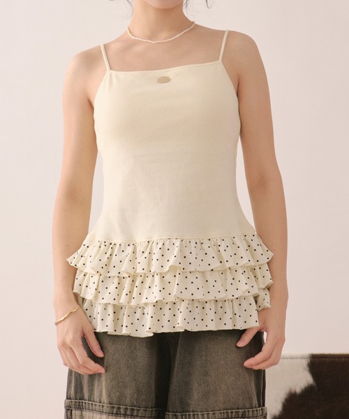 キャミソール many frill camisole / メニーフリルキャミソールの画像