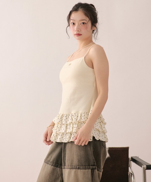 キャミソール many frill camisole / メニーフリルキャミソールの画像