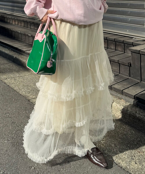 「CIAOPANIC」 ロングスカート ONE SIZE レッド レディース_画像2