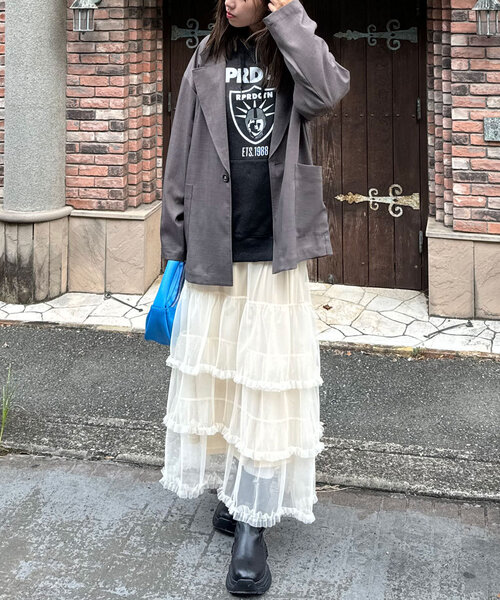 「CIAOPANIC」 ロングスカート ONE SIZE レッド レディース_画像7