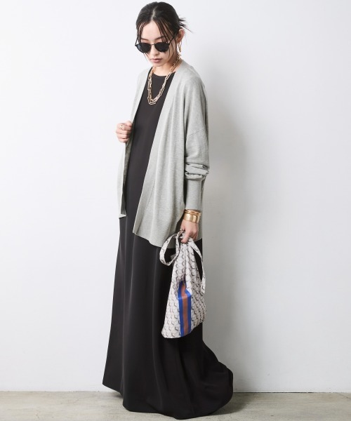 「CHIC STYLE」 半袖ワンピース 3L ブラック レディース_画像3