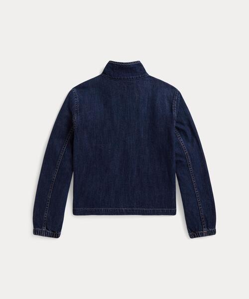 新品タグ付★ ラルフローレン ショート丈 デニムジャケット インディゴブルー S Polo Ralph Lauren Childrenswear ラルフローレン デニムジャケット