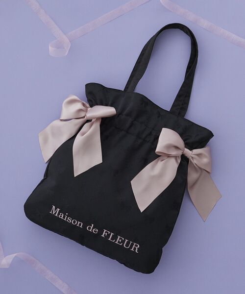 「Maison de FLEUR」 トートバッグ FREE ブラック レディース_画像3