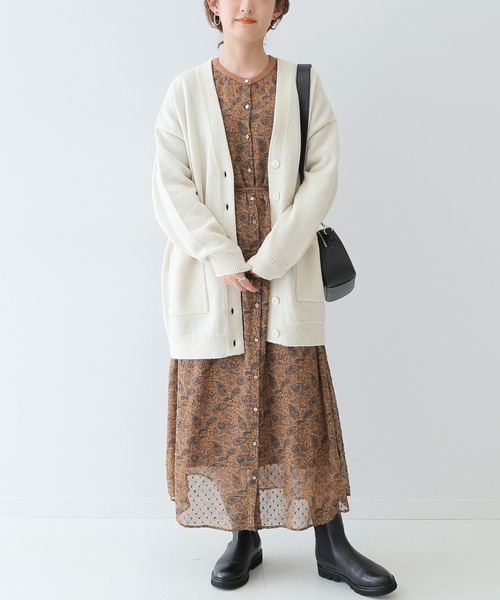 スローブイエナ カーディガン SLOBE IENA（スローブイエナ） カーディガン 「追加2」ダブルフェイス
