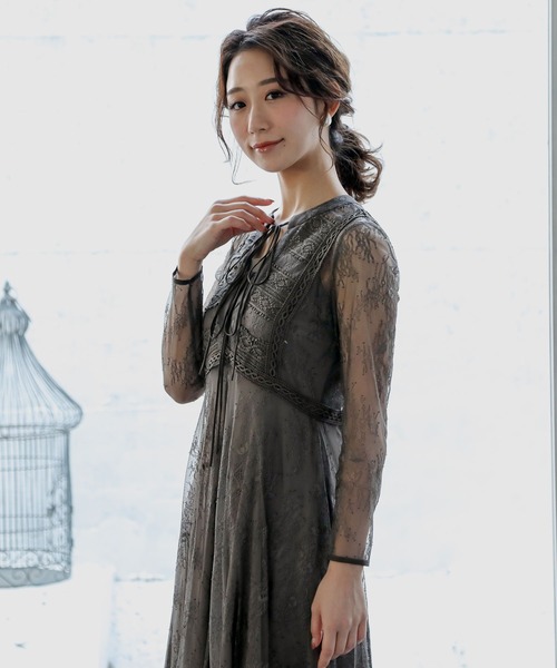 epic day ドレス 2way レイヤードレースワンピースドレス