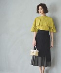 ブラウス シャツ 半袖 洗える ストレッチ |...の詳細画像5