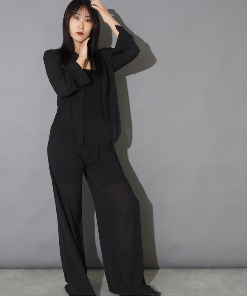 styling/ シアーシャツセットアップ MURUA（ムルーア）の「【セット販売】シアーシャツ&シアーパンツセット