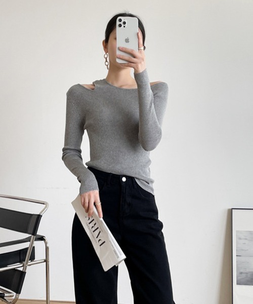 DOLCE&GABBANA リブニット ニット セーター 肩あきリブニットトップス レディース