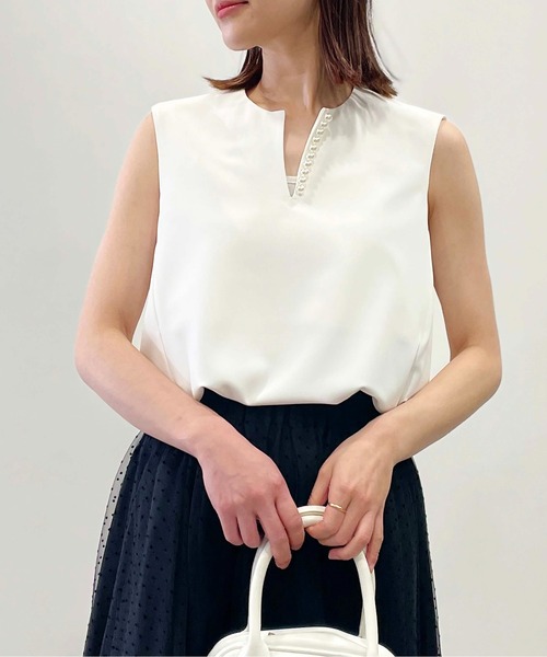 PICCINパールブラウス 楽天市場】PICCIN PERLA 襟ビックパールブラウス レディース