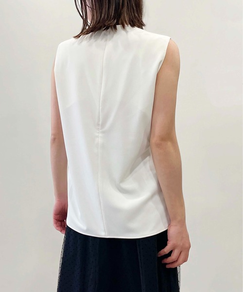 パールブラウス PICCIN PERLA ブラウス シャツ ノースリーブパールブラウス