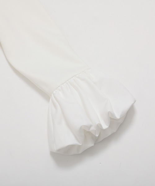 fitmore バルーンスリーブカットソー(white) Fit more（フィットモア） tシャツ バルーンスリーブカットソー「ZOZO
