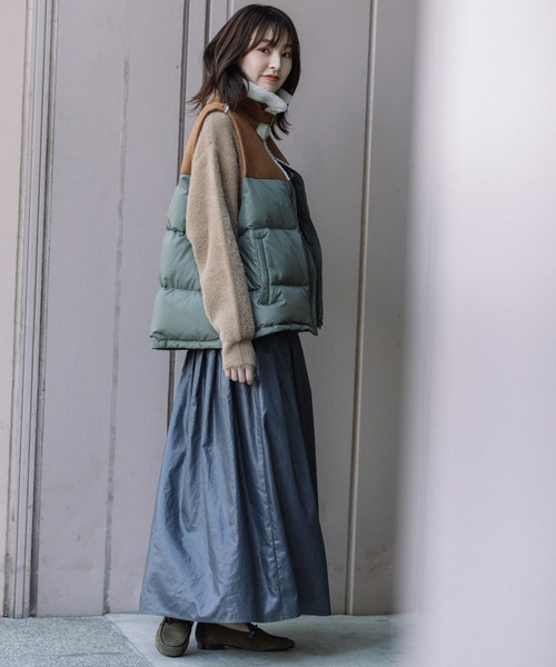 Munich（ミューニック） ダウンベスト ベスト ダウンタフタ×ムートン