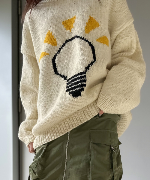 ニット 【MacMahon.K.M / マクマホンニッティングミルズ】別注 Crew Neck Knit-Lamp MacMahon マクマホンニッティングミルズ 別注 Crew Neck Knit JOINT