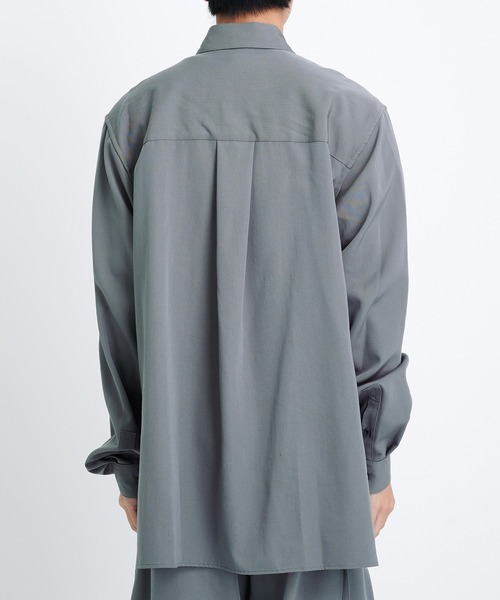 トップス SOSHIOTSUKI KIMONO COLLAR SHIRT(GRAY) SOSHIOTSUKI(ソウシオオツキ)のKIMONO COLLAR SHIRT GRAYの通販
