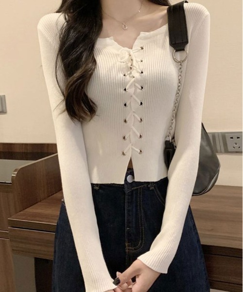 美品　45Rニット 春夏セーター　サイズフリー　レースに高級感　秋も着用可！？ 楽天市場】ニット セーター 大きいサイズ レディース Vネック