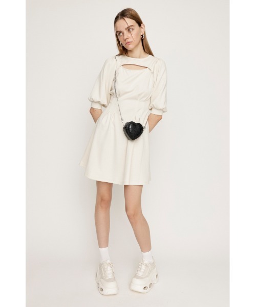 SLY ワンピース FRONT OPEN TUCK SLEEVE S/OP フロント オープン