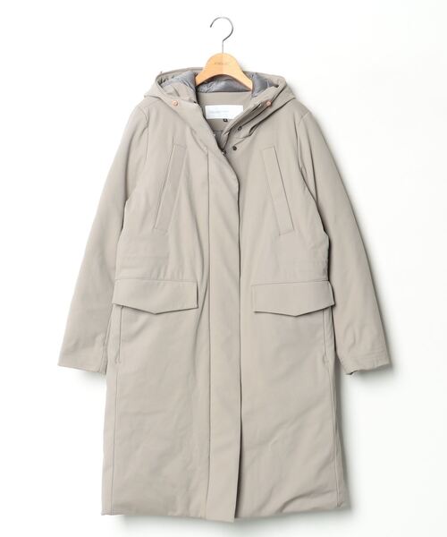 DOUBLE STANDARD CLOTHING」 ダウンコート 38 ライトグレー レディース 