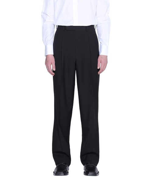 スラックス WOOL PLEATED TROUSERS メンズの画像